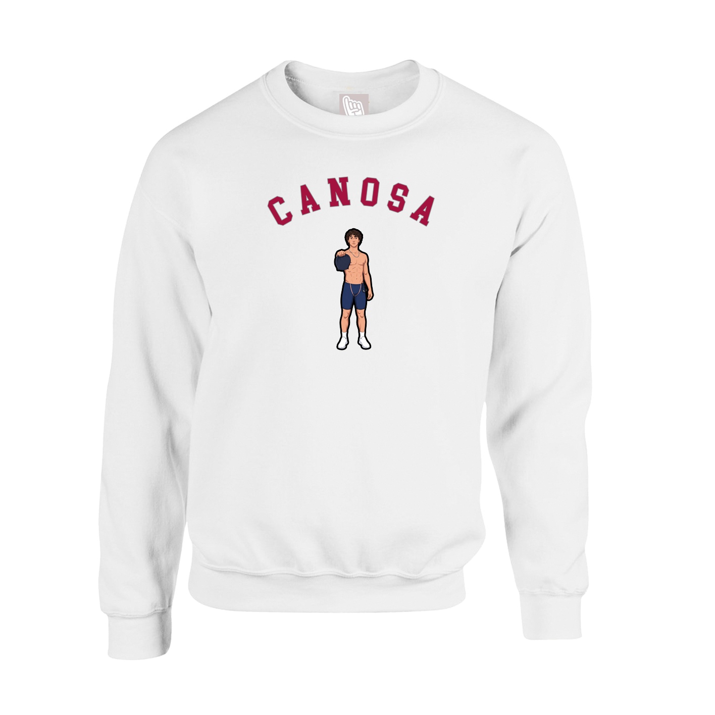 Fleece Crew — Shirsey Arch in White