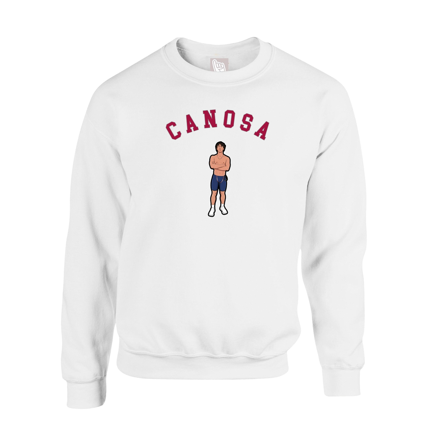 Fleece Crew — Shirsey Arch in White