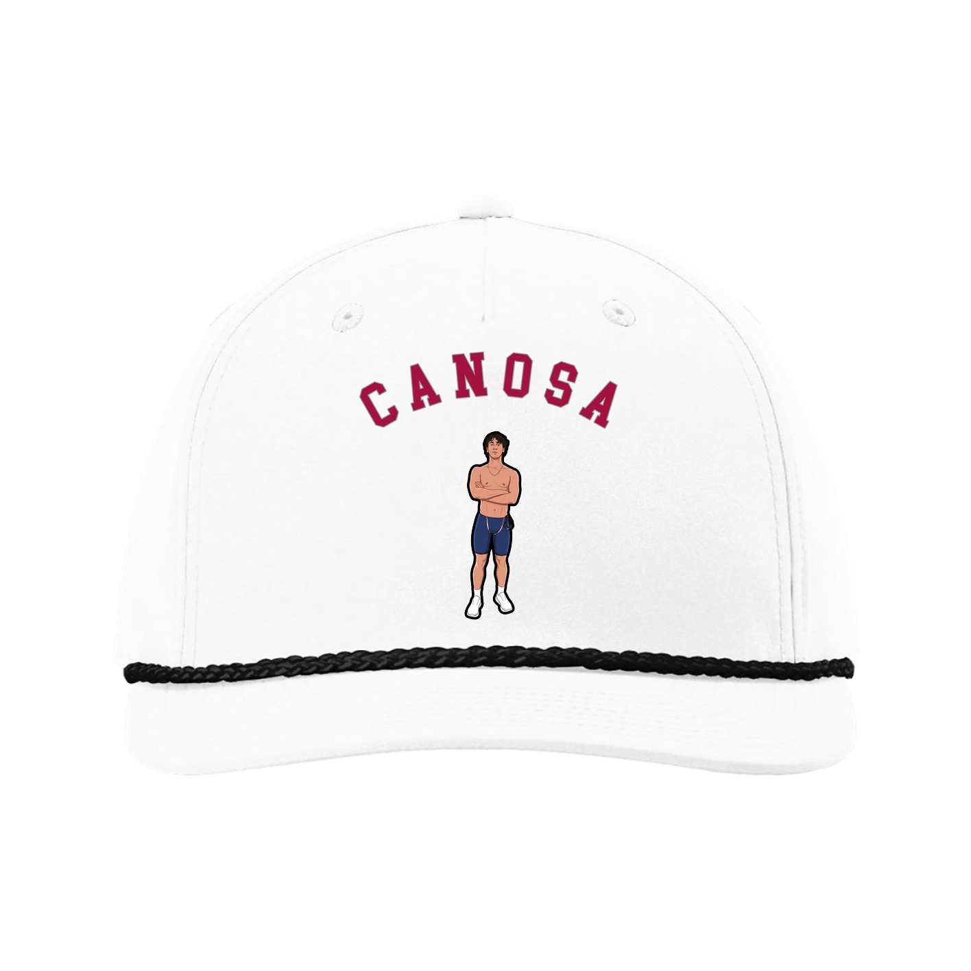 Five-Panel Classic Rope Cap — Shirsey Arch in White