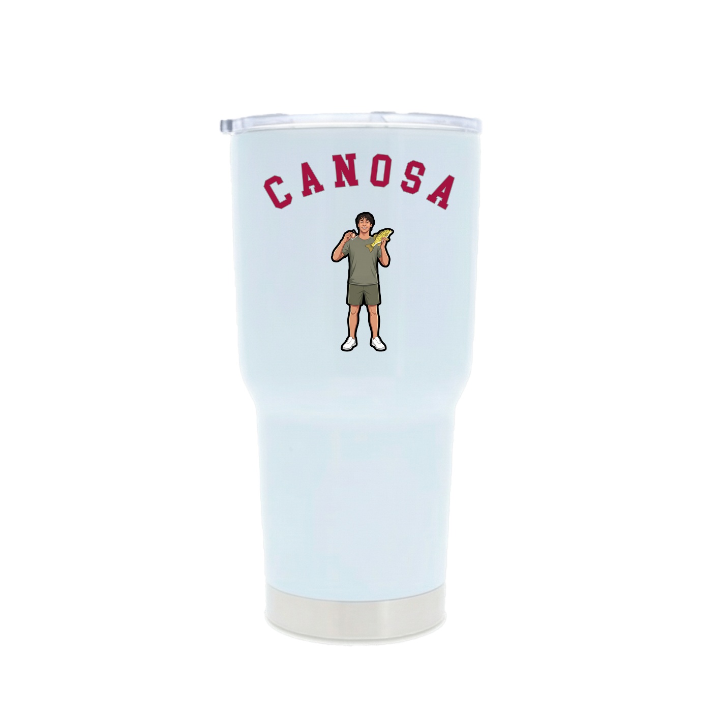 30oz Stainless Steel Tumbler — Shirsey Arch in White