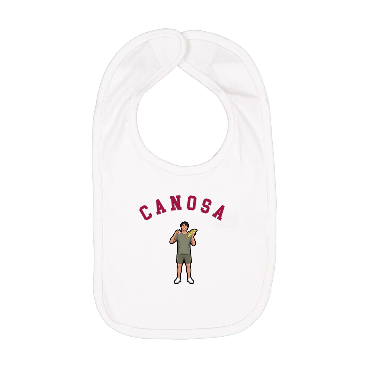 Infant Bib — Shirsey Arch in White