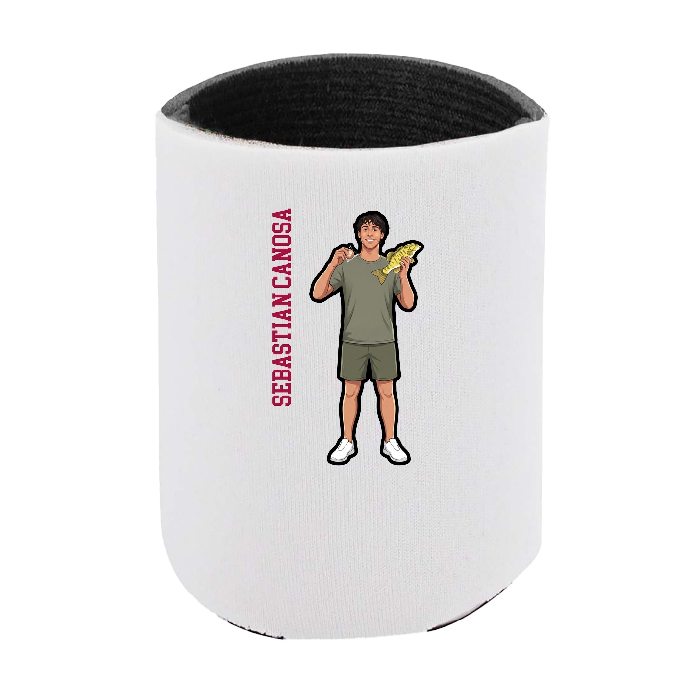 Can Holder — Name Vertical in White