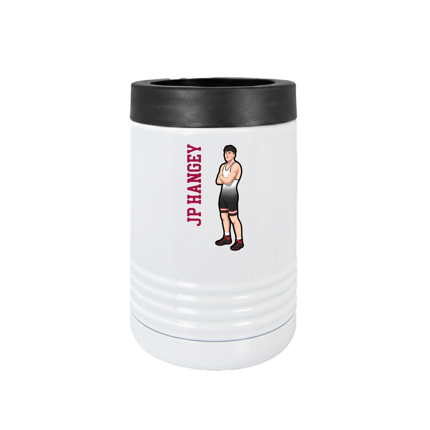Beverage Holder — Name Vertical in White