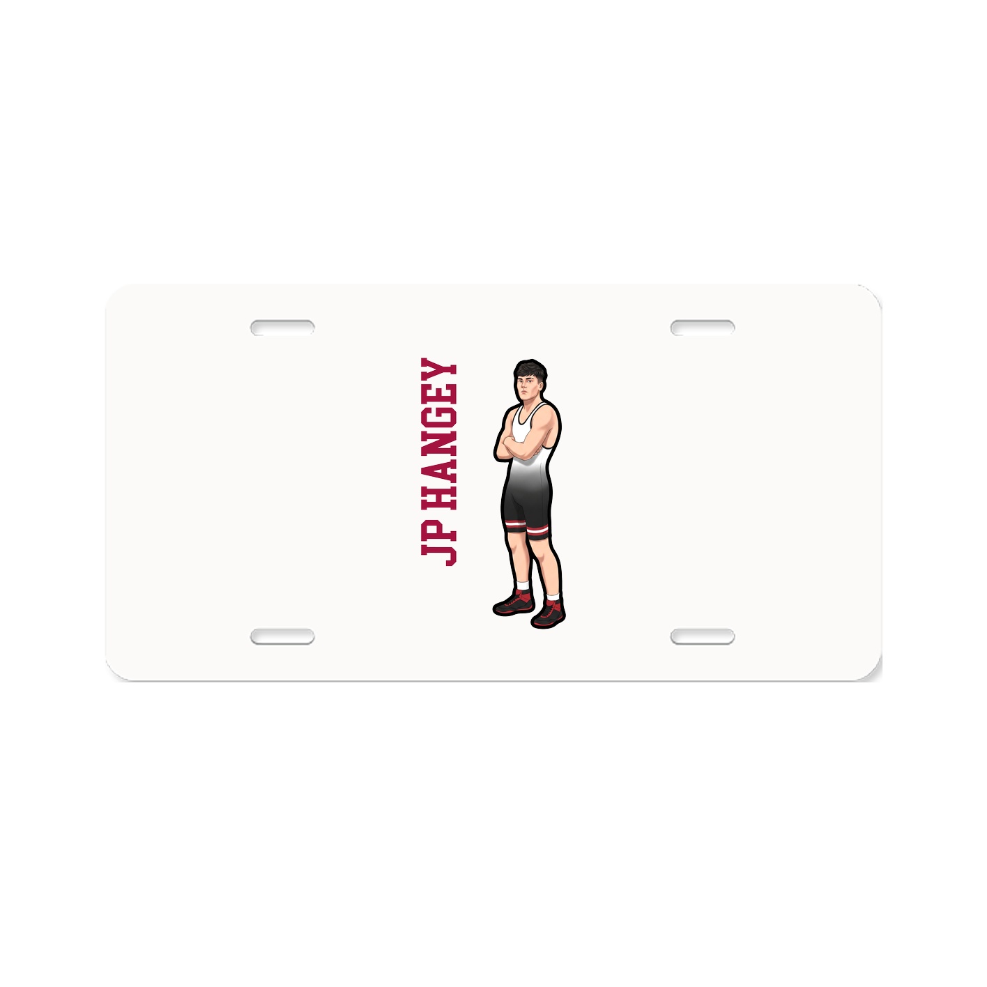 License Plate — Name Vertical in Classic