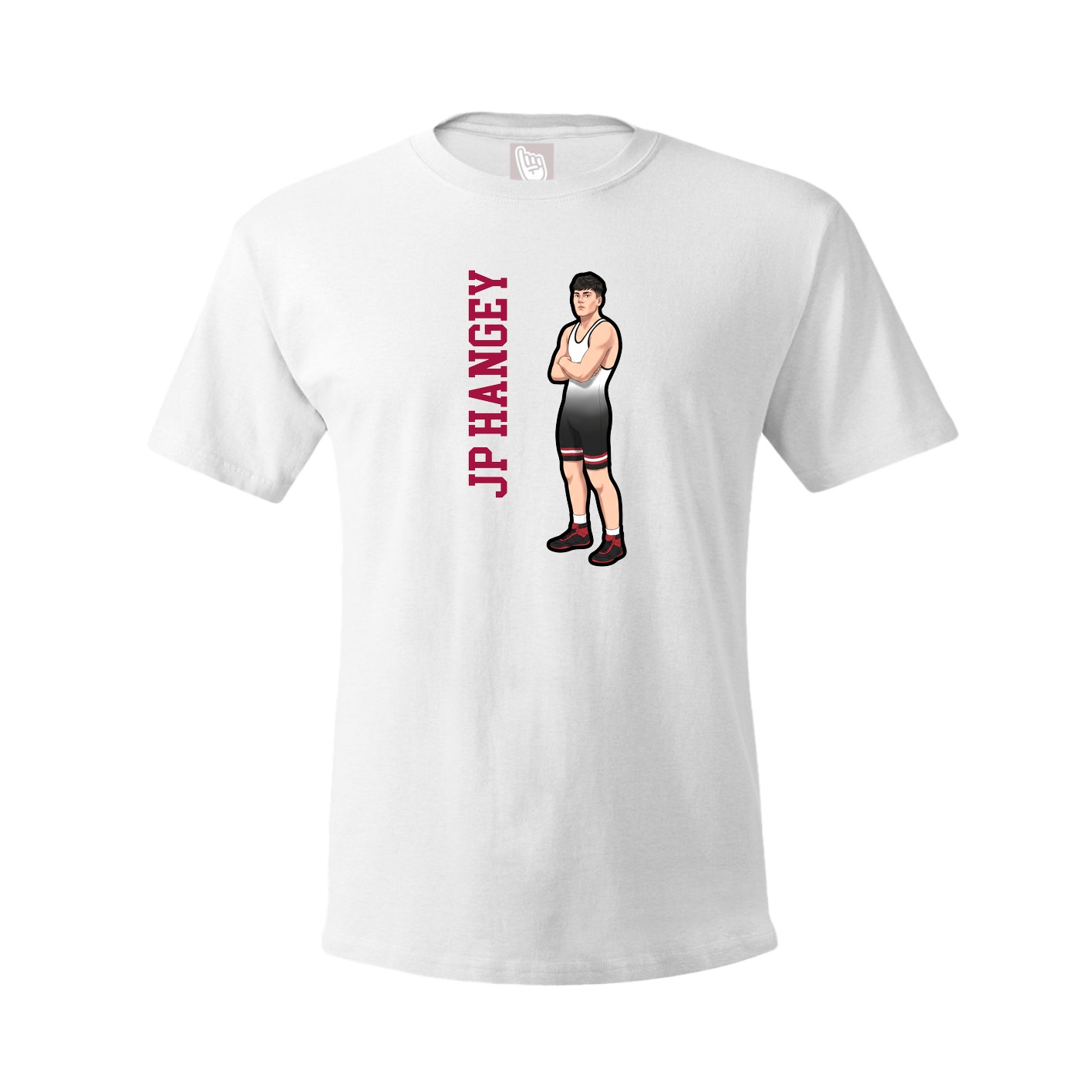 Youth Tee — Name Vertical in White