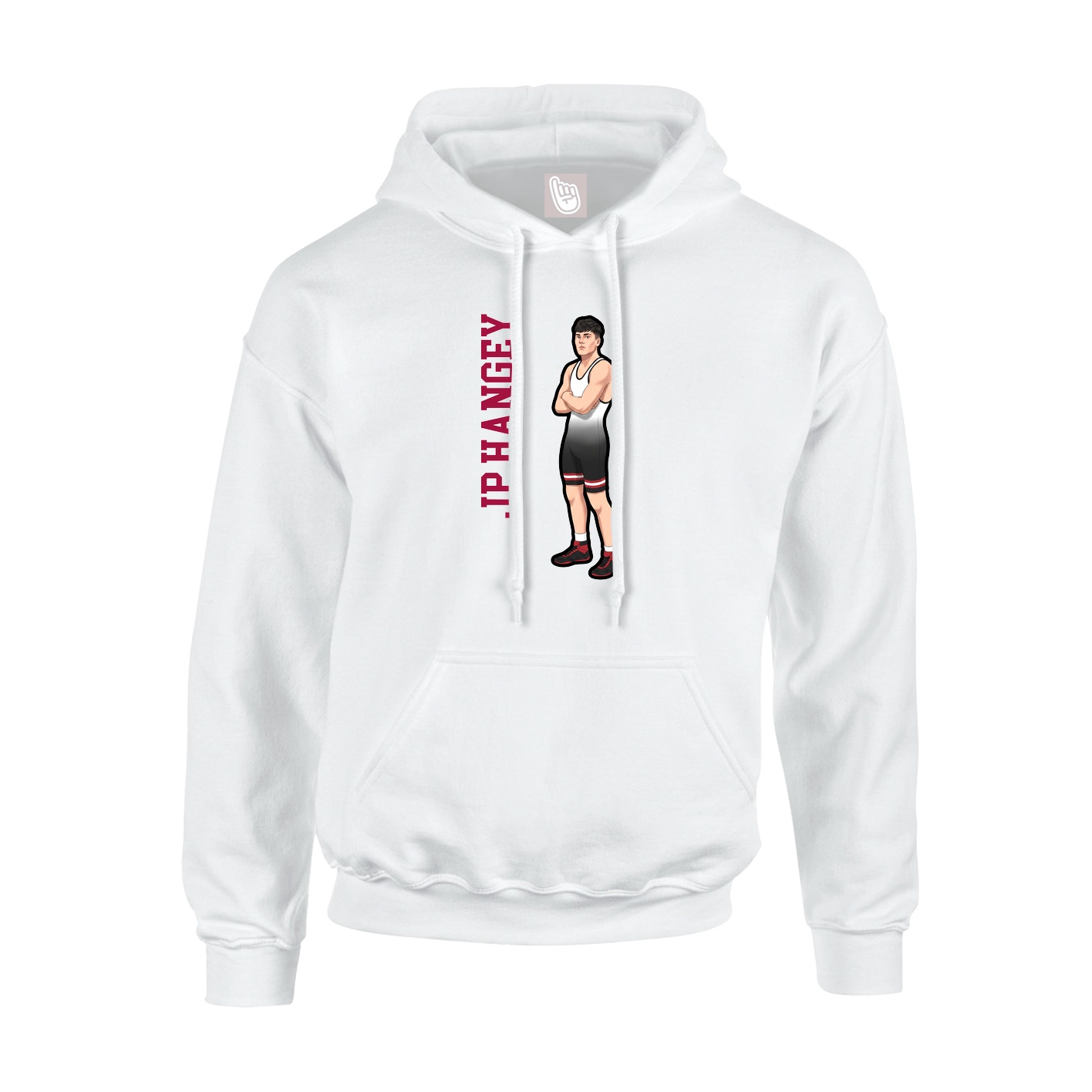 Hoodie — Name Vertical in White