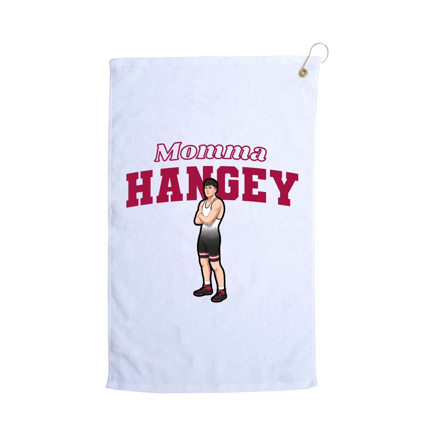 Golf Towel — Mothers Day Block in White