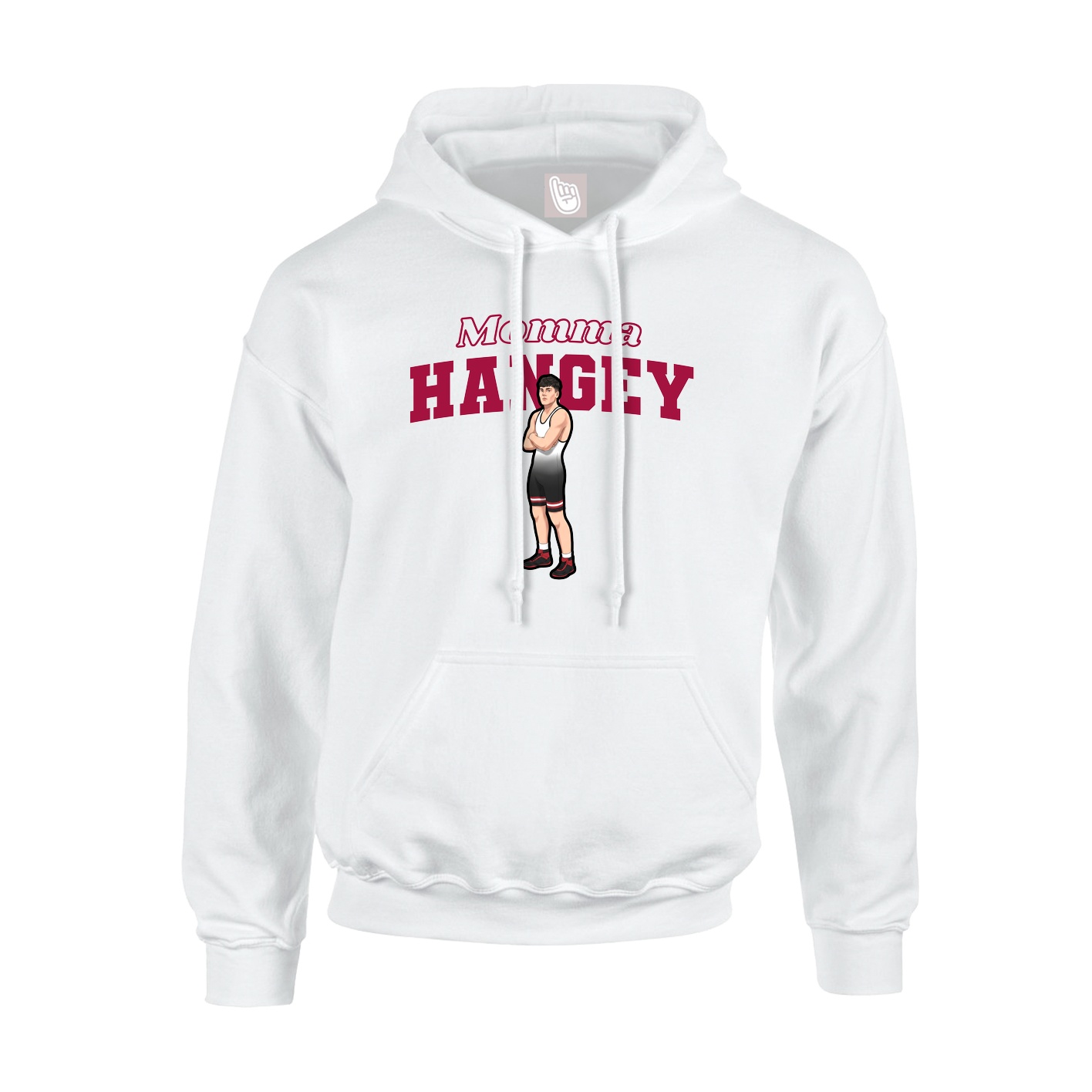 Hoodie — Mothers Day Block in White