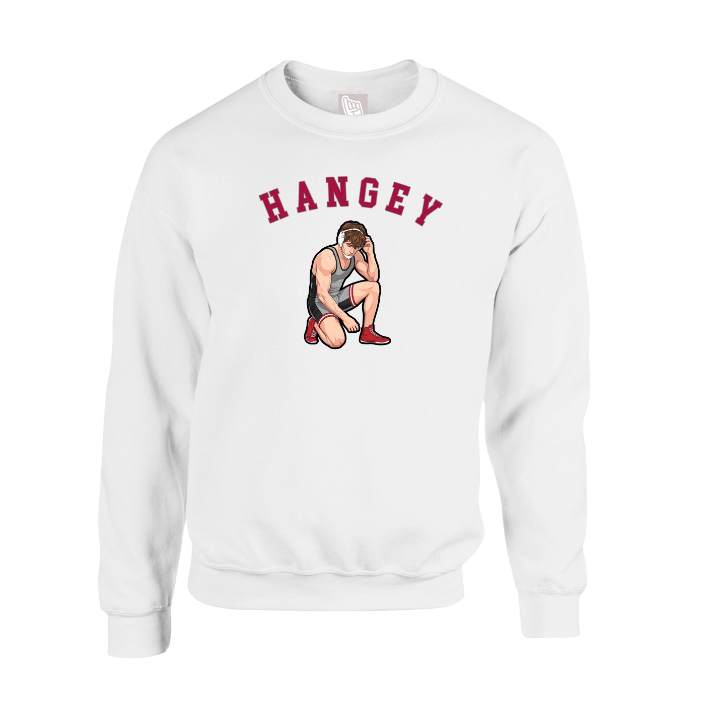 Fleece Crew — Shirsey Arch in White