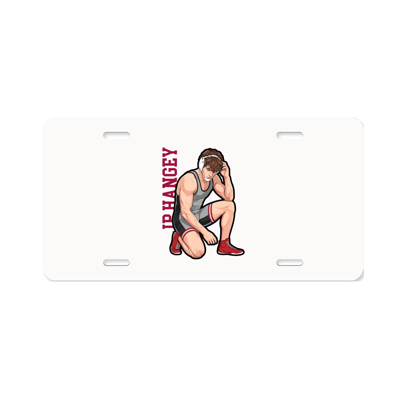 License Plate — Name Vertical in Classic