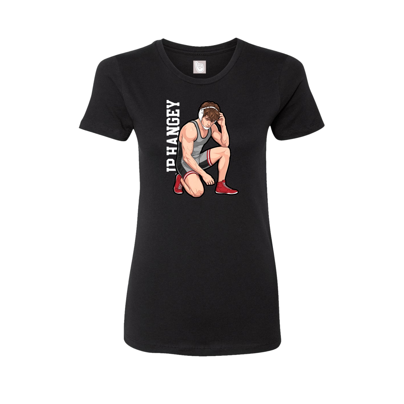 Womens Tee — Name Vertical in Black