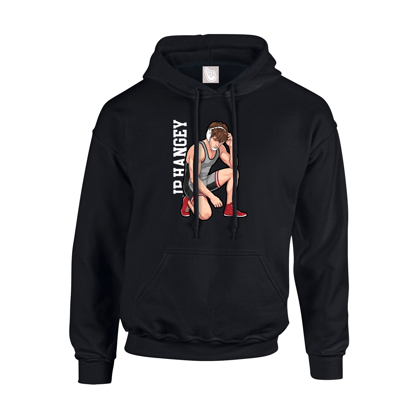 Youth Hoodie — Name Vertical in Black