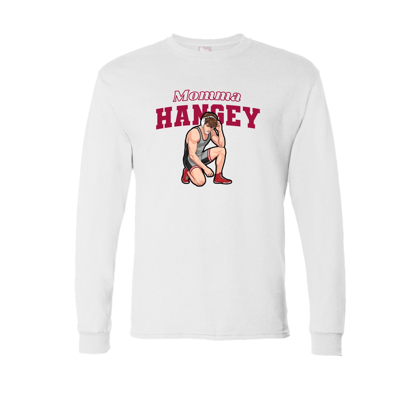 Long Sleeve Tee — Mothers Day Block in White