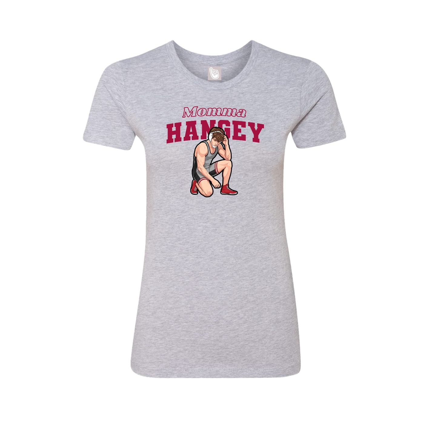 Womens Tee — Mothers Day Block in Grey