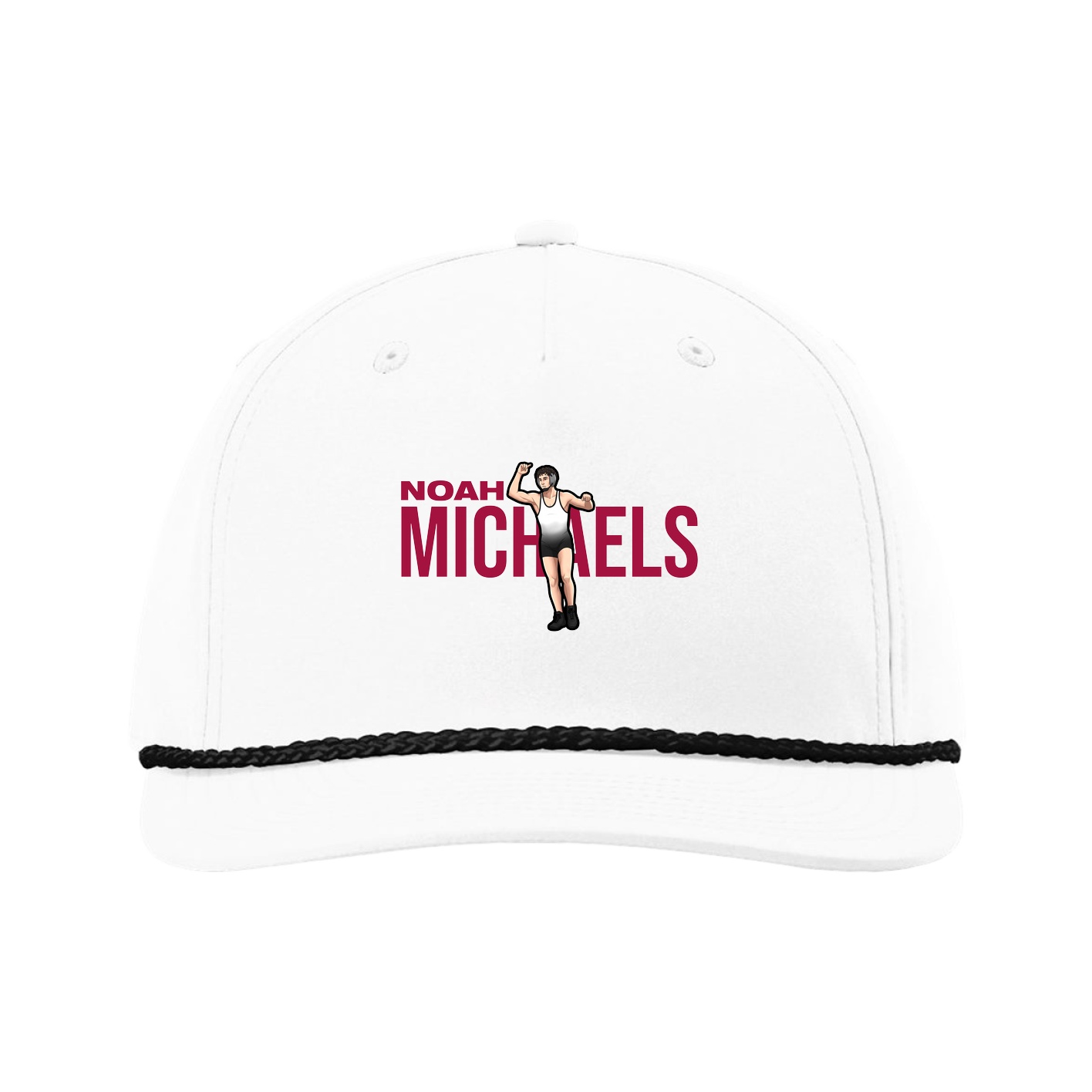 Five-Panel Classic Rope Cap — Player Name in White