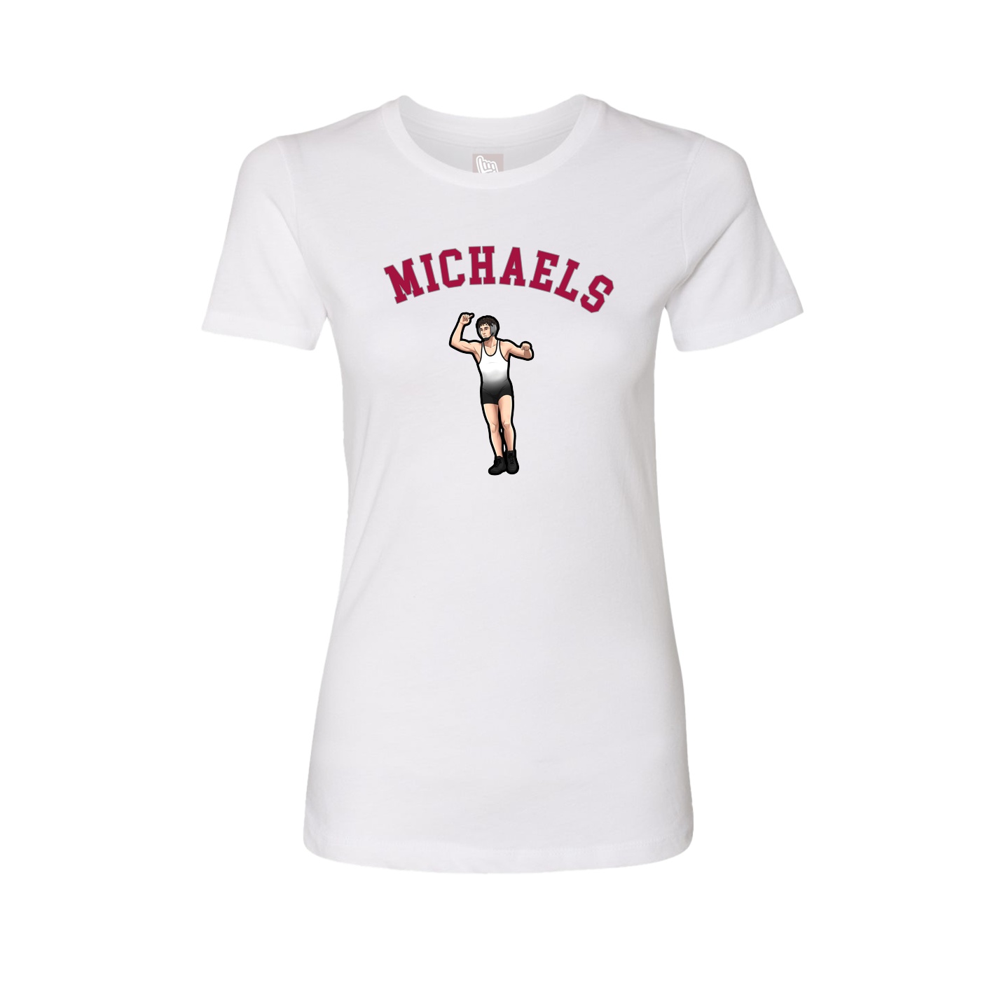 Fitted Women's Tee — Shirsey Arch in White