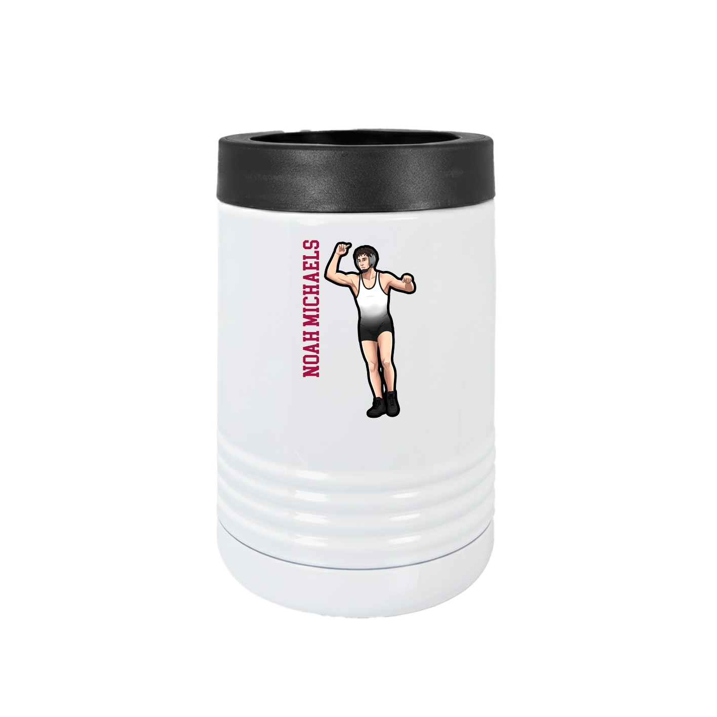 Beverage Holder — Name Vertical in White