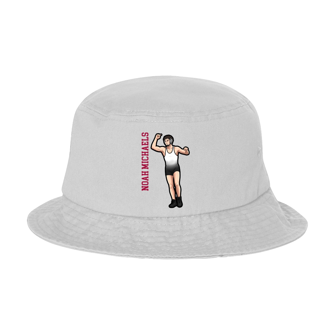 Bucket Cap — Name Vertical in White