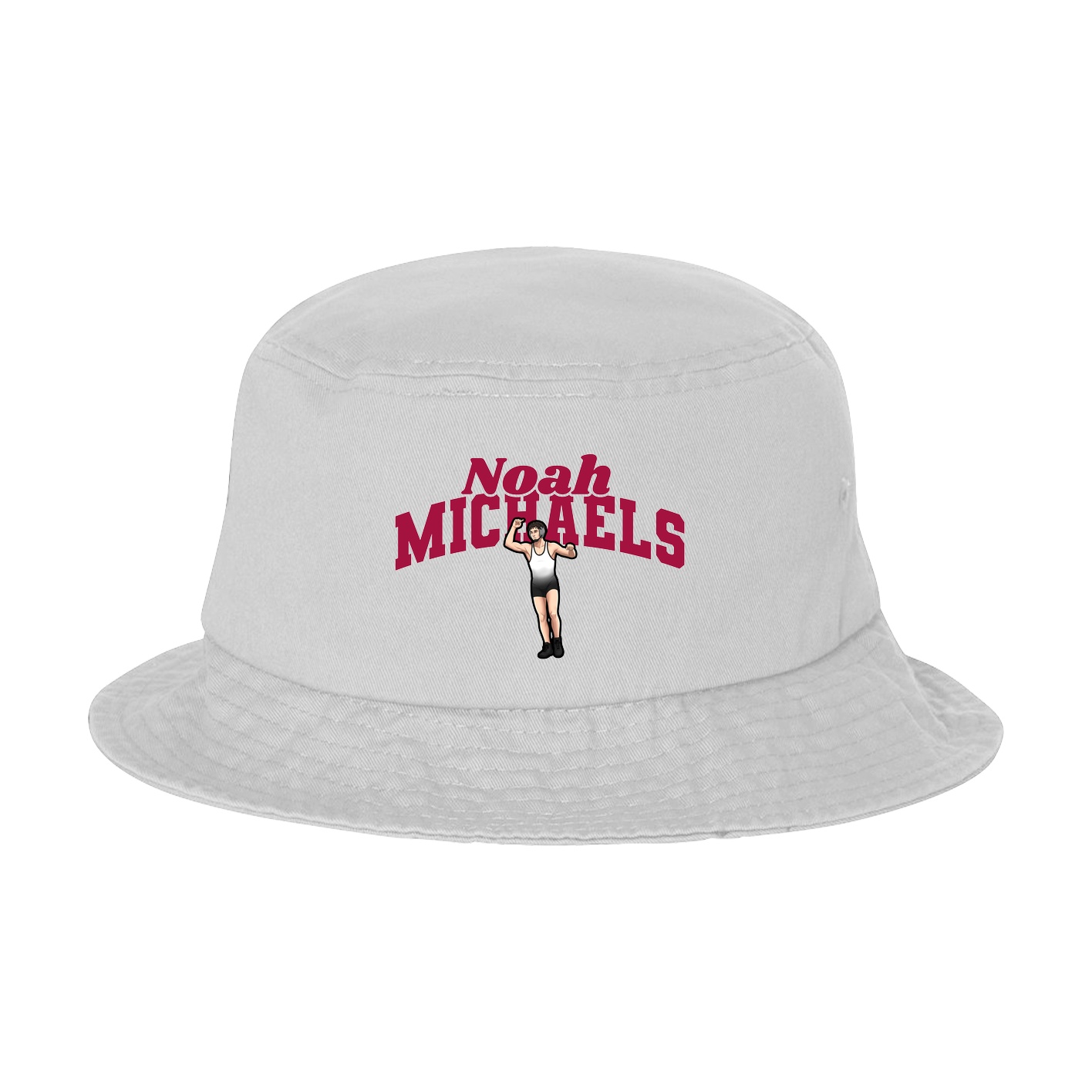 Bucket Cap — Signature Arch in White