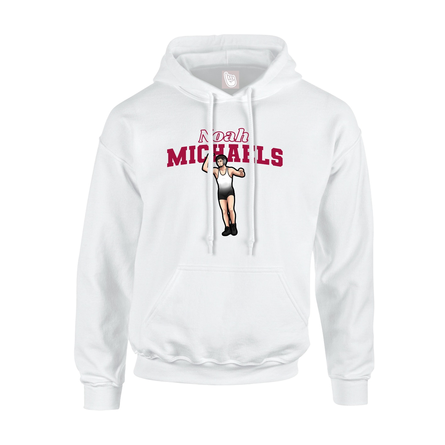 Hoodie — Name Arch in White