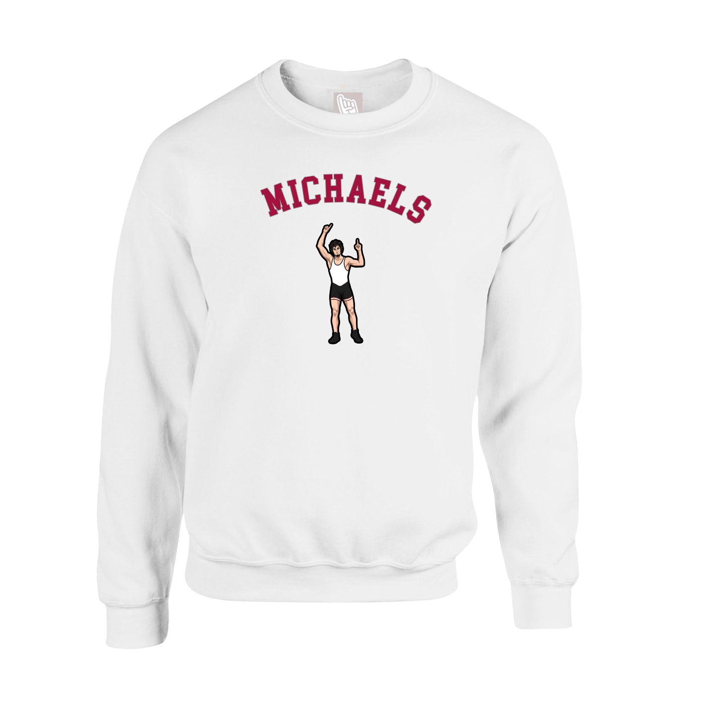 Fleece Crew — Shirsey Arch in White