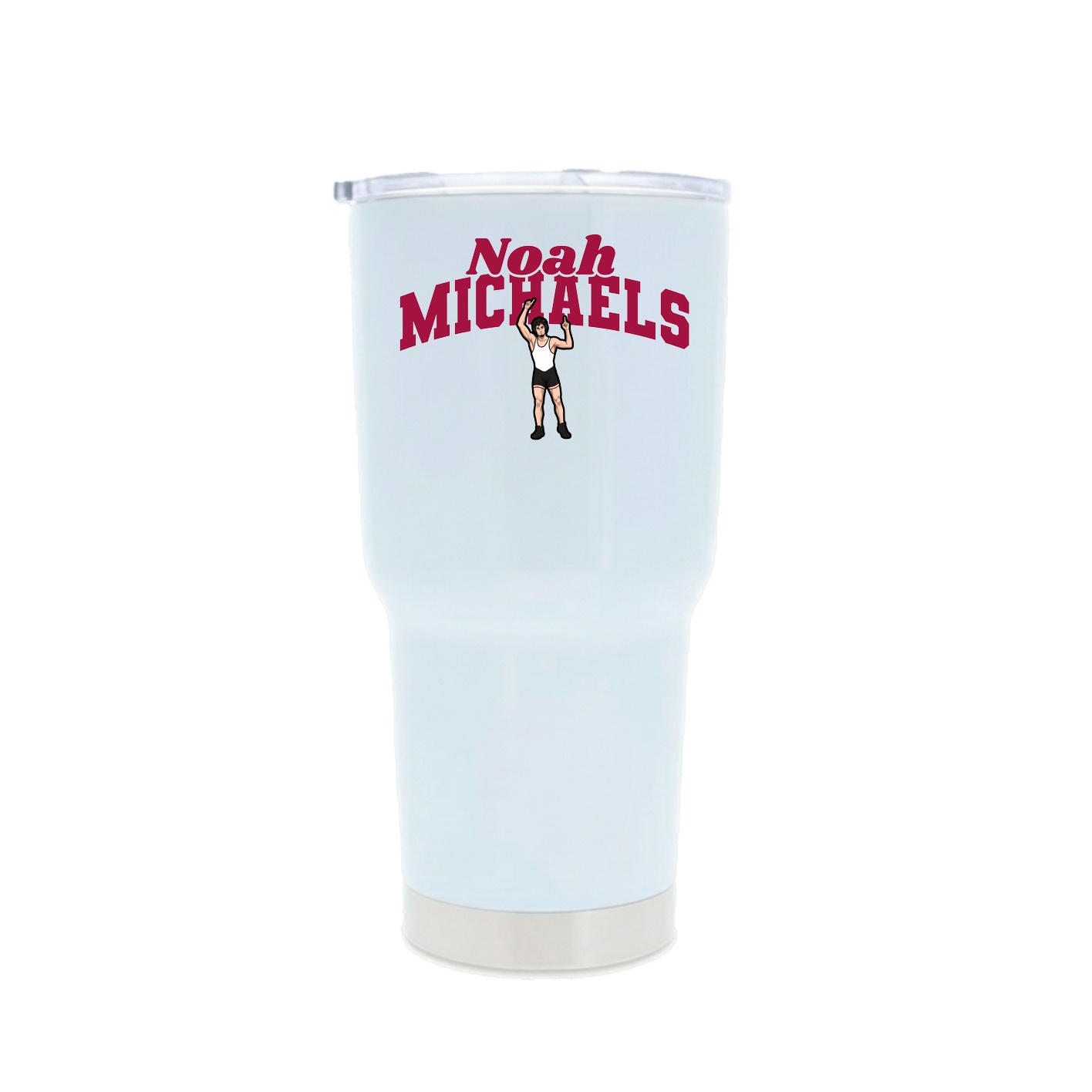 30oz Stainless Steel Tumbler — Signature Arch in White