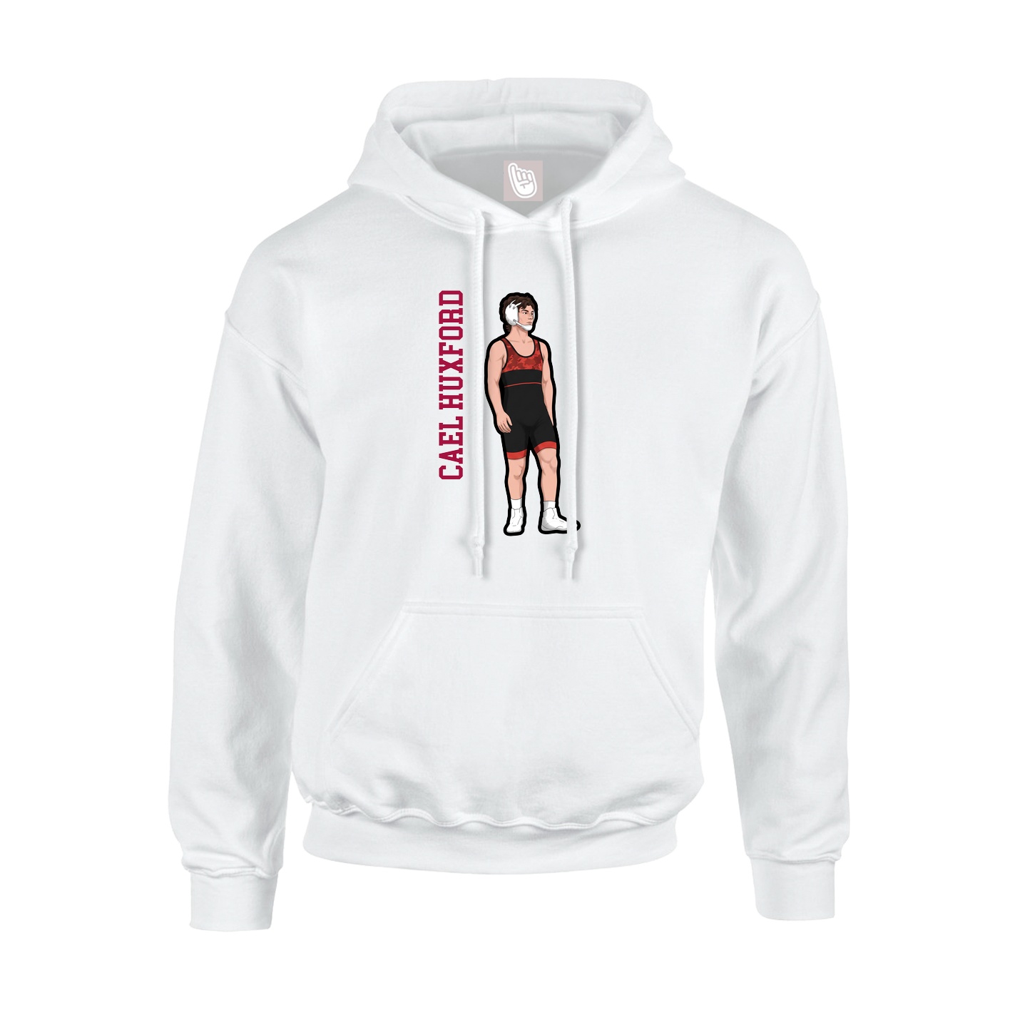 Hoodie — Name Vertical in White
