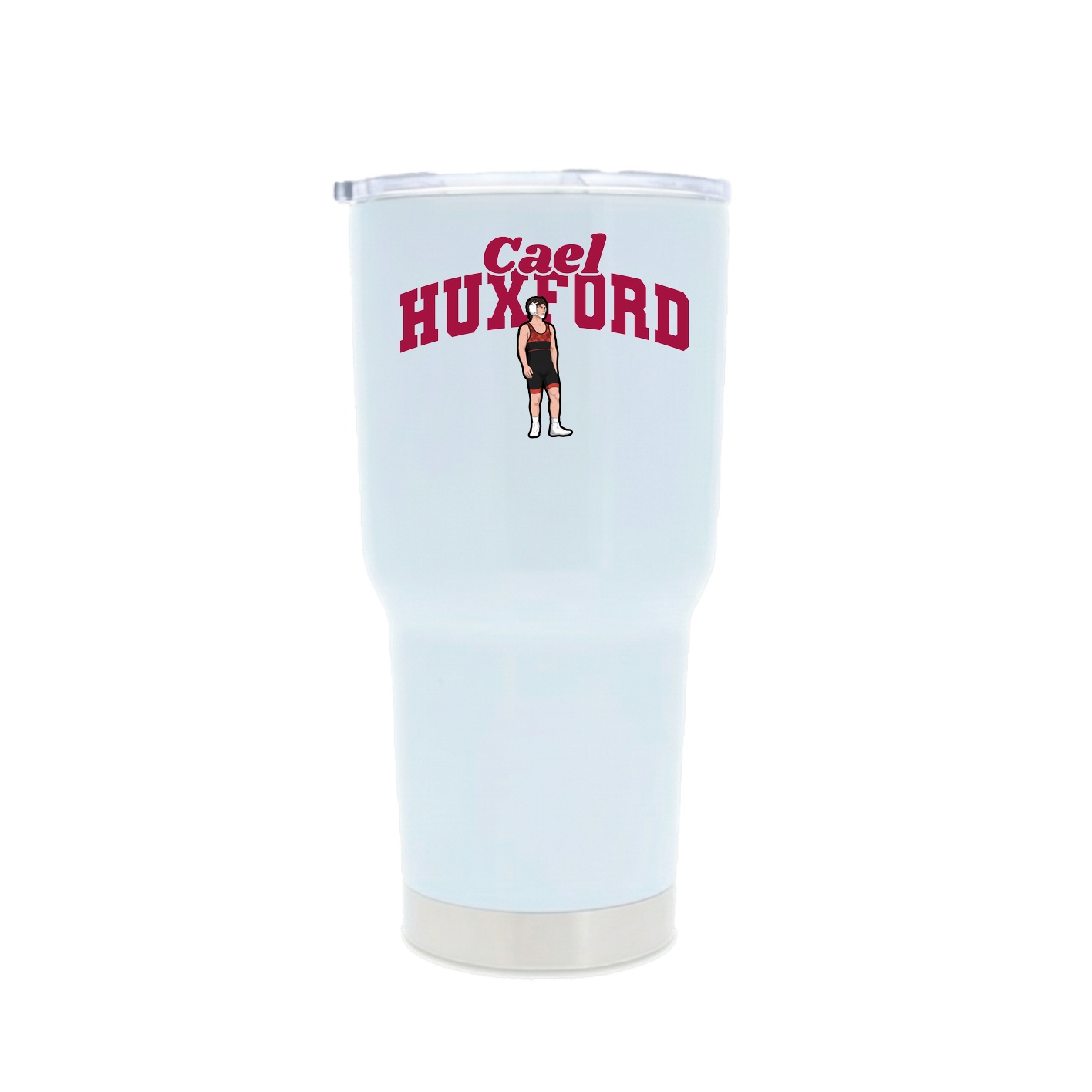 30oz Stainless Steel Tumbler — Signature Arch in White