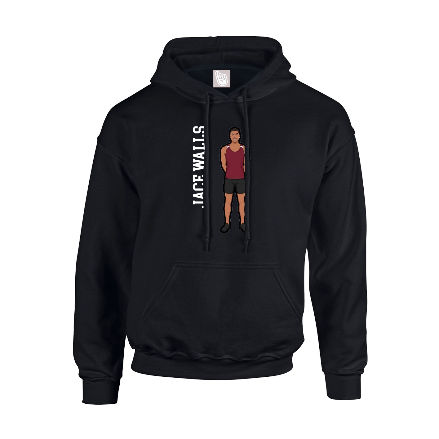 Youth Hoodie — Name Vertical in Black