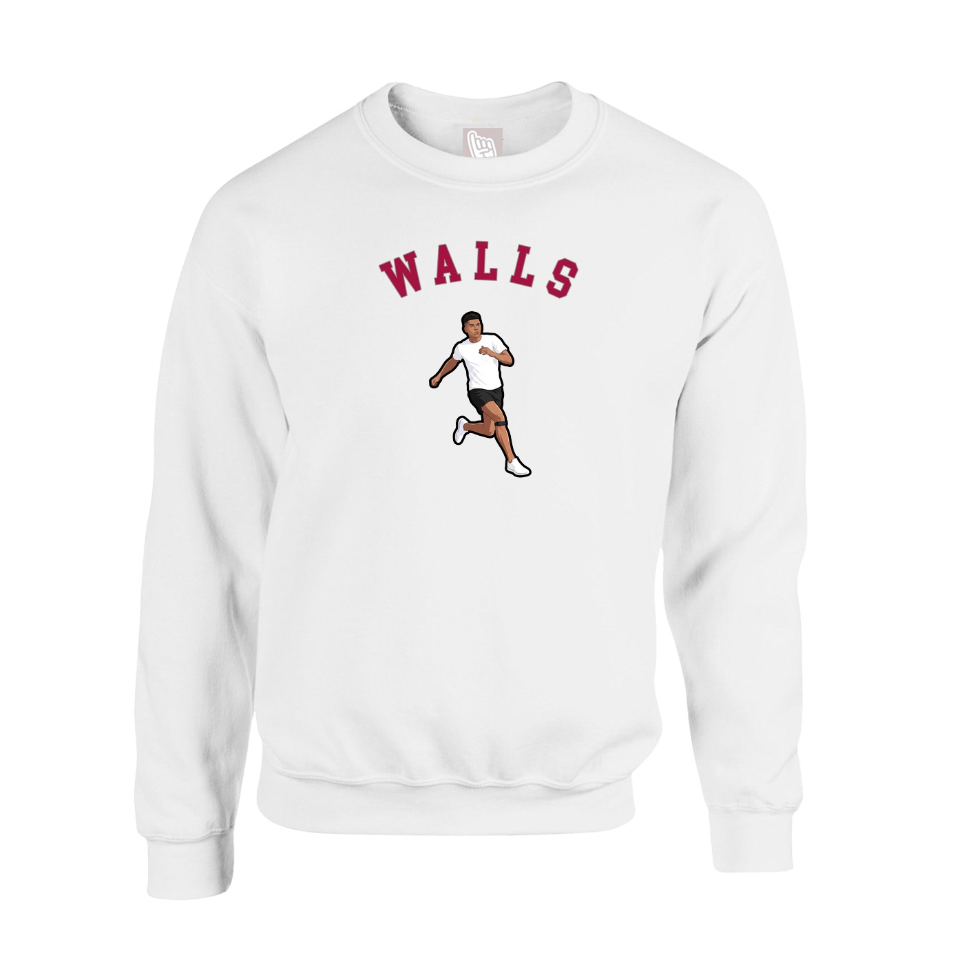 Fleece Crew — Shirsey Arch in White
