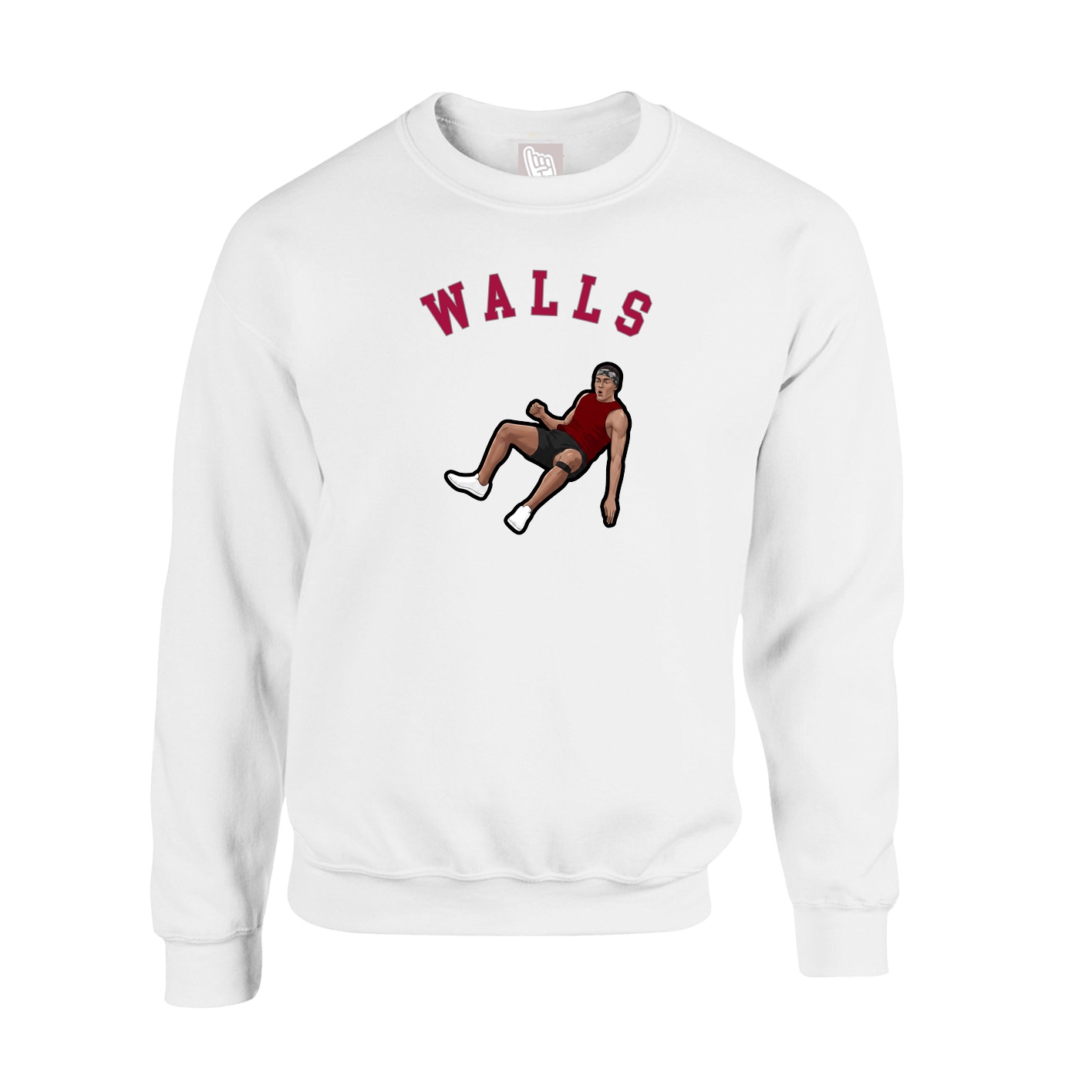 Fleece Crew — Shirsey Arch in White