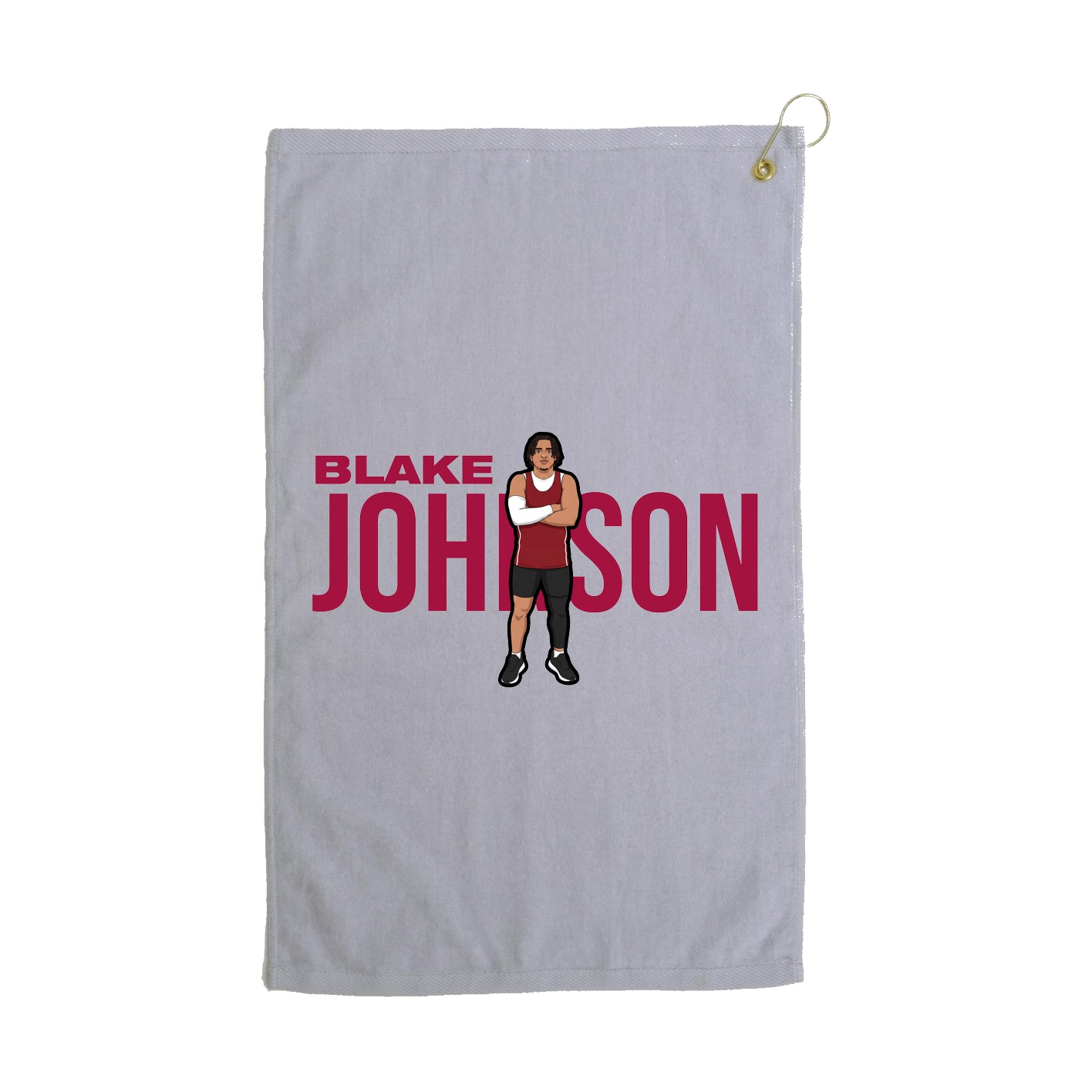 Golf Towel — Player Name in Grey