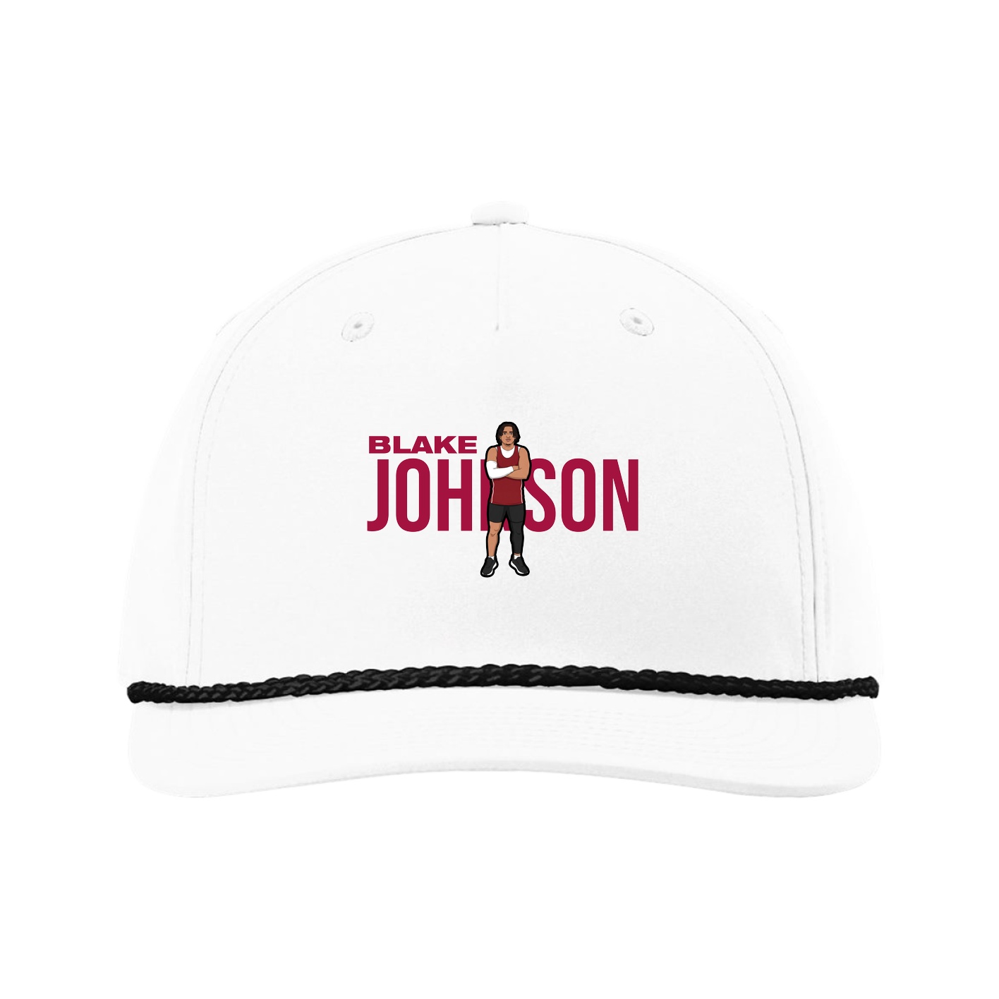 Five-Panel Classic Rope Cap — Player Name in White