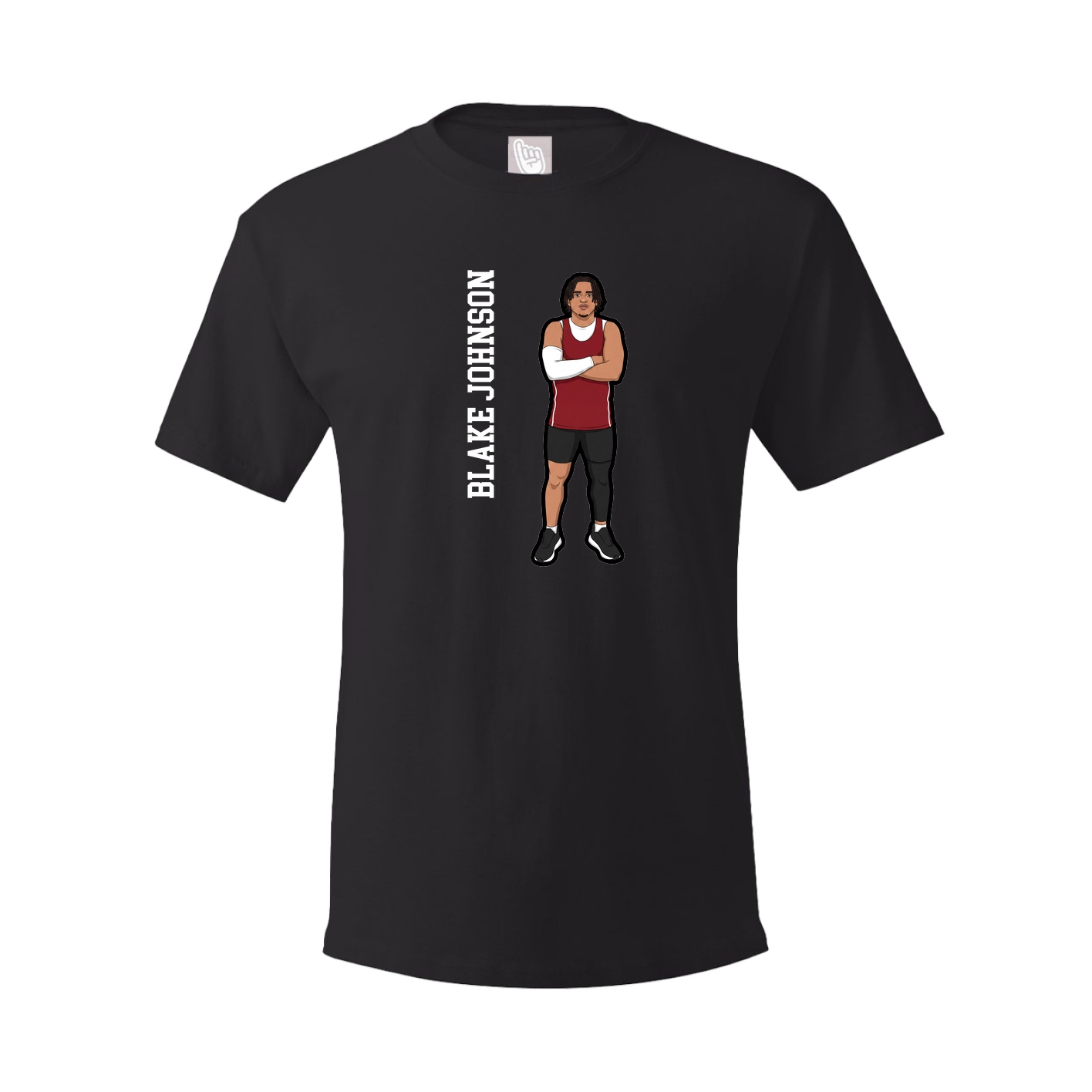 Tee — Name Vertical in Black