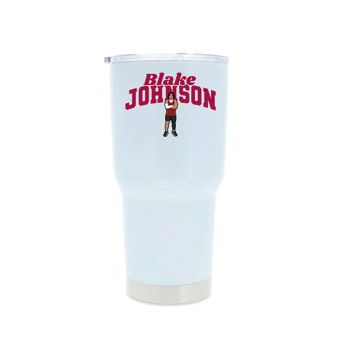 30oz Stainless Steel Tumbler — Signature Arch in White