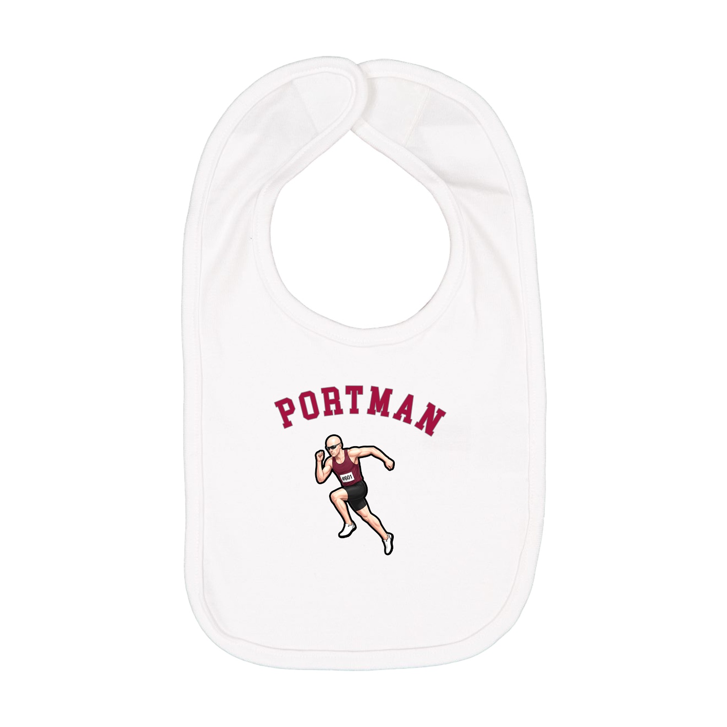 Infant Bib — Shirsey Arch in White