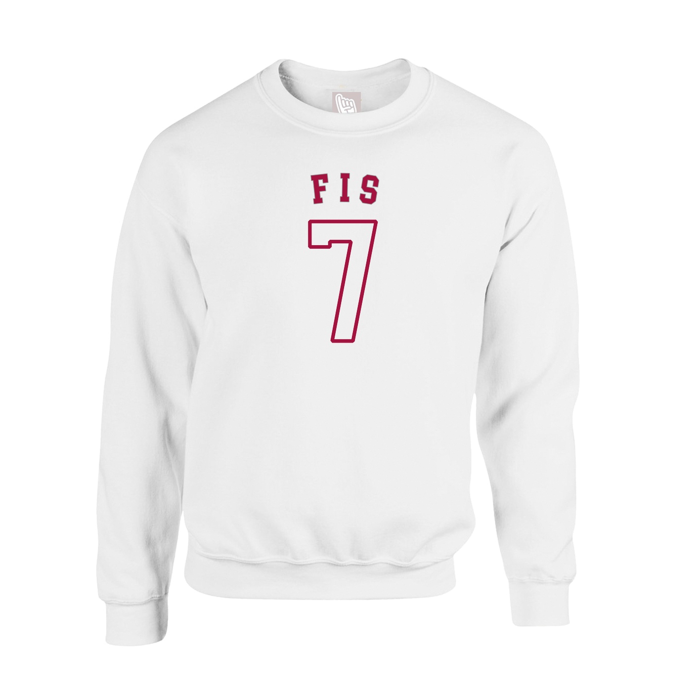 Fleece Crew — Shirsey Arch in White