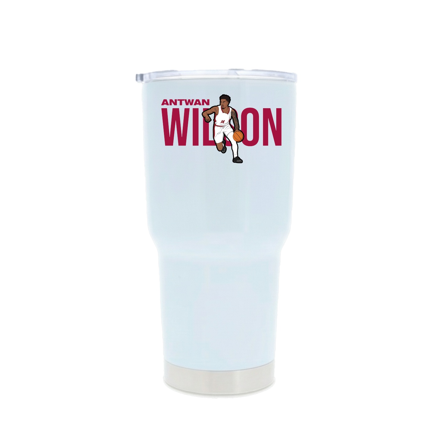30oz Stainless Steel Tumbler — Player Name in White