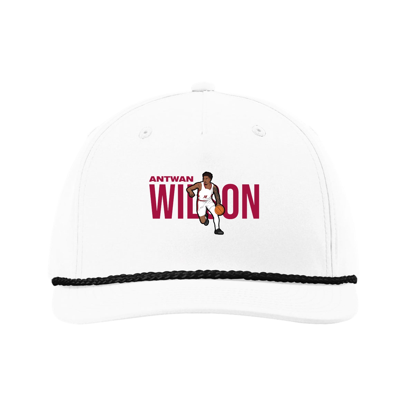 Five-Panel Classic Rope Cap — Player Name in White