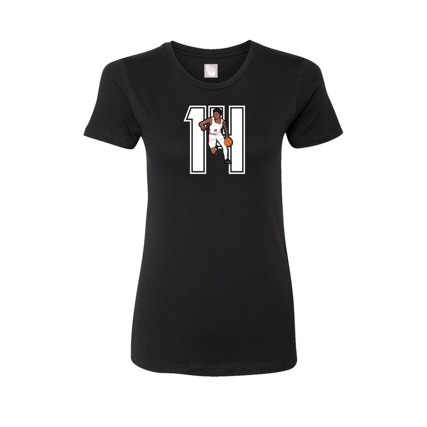 Womens Tee — Number in Black