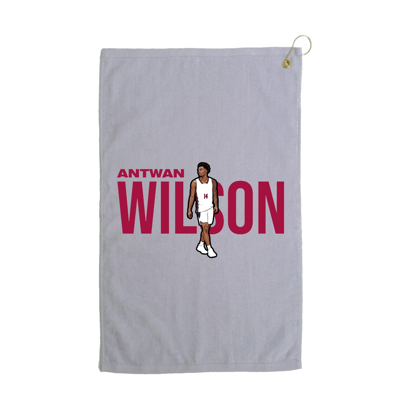 Golf Towel — Player Name in Grey