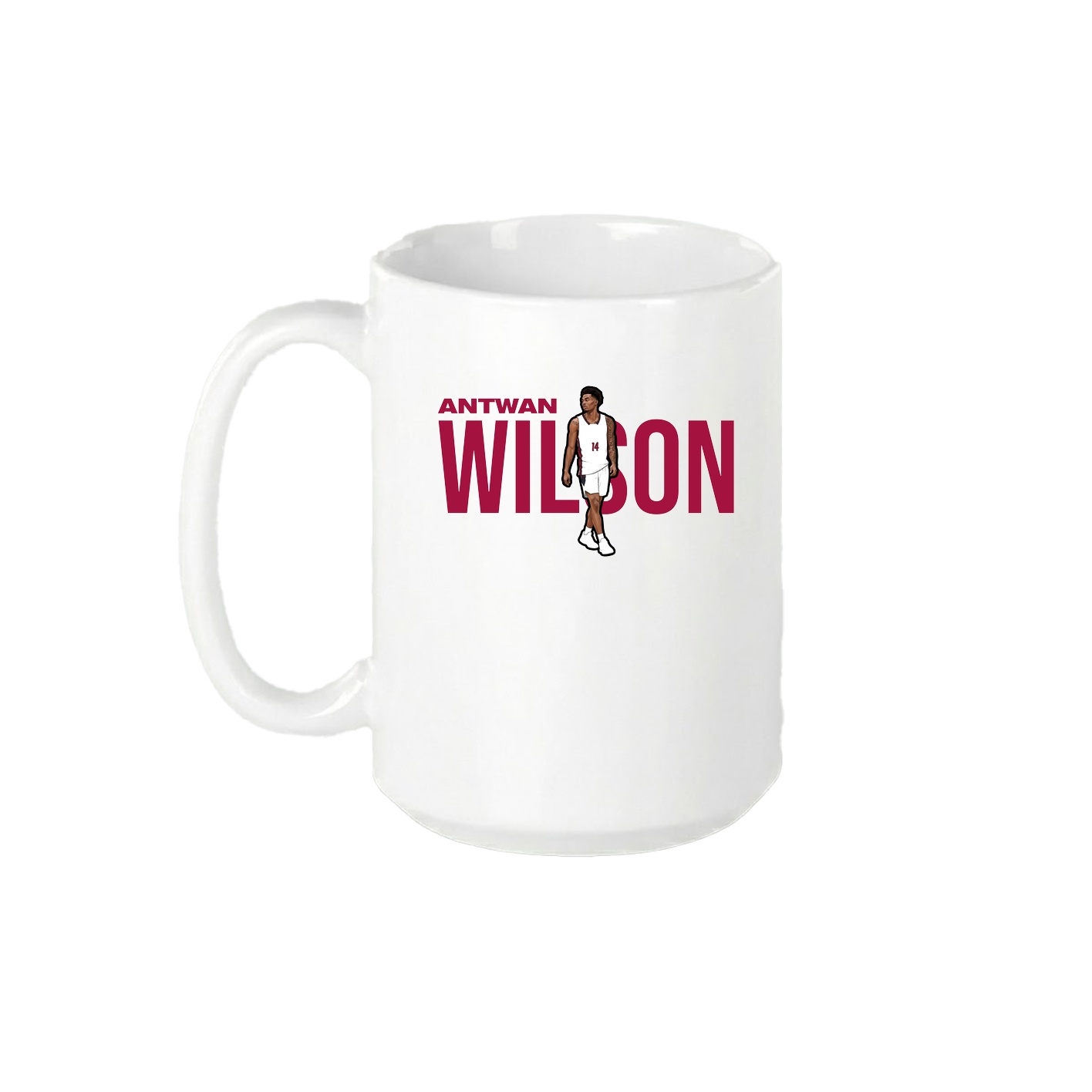 15oz Coffee Mug — Player Name in White