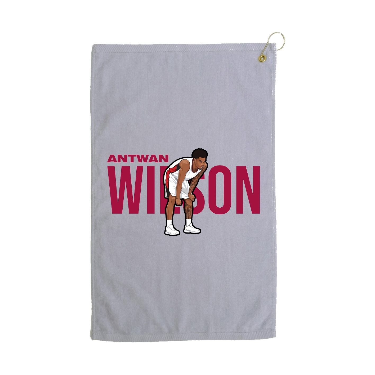 Golf Towel — Player Name in Grey