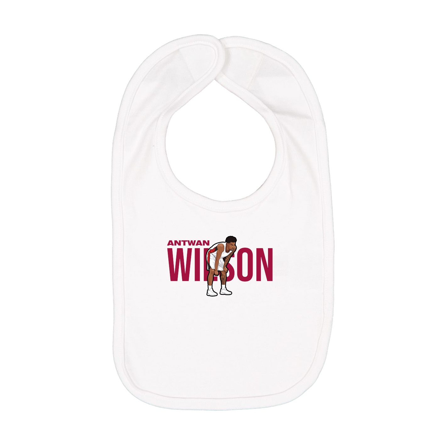 Infant Bib — Player Name in White