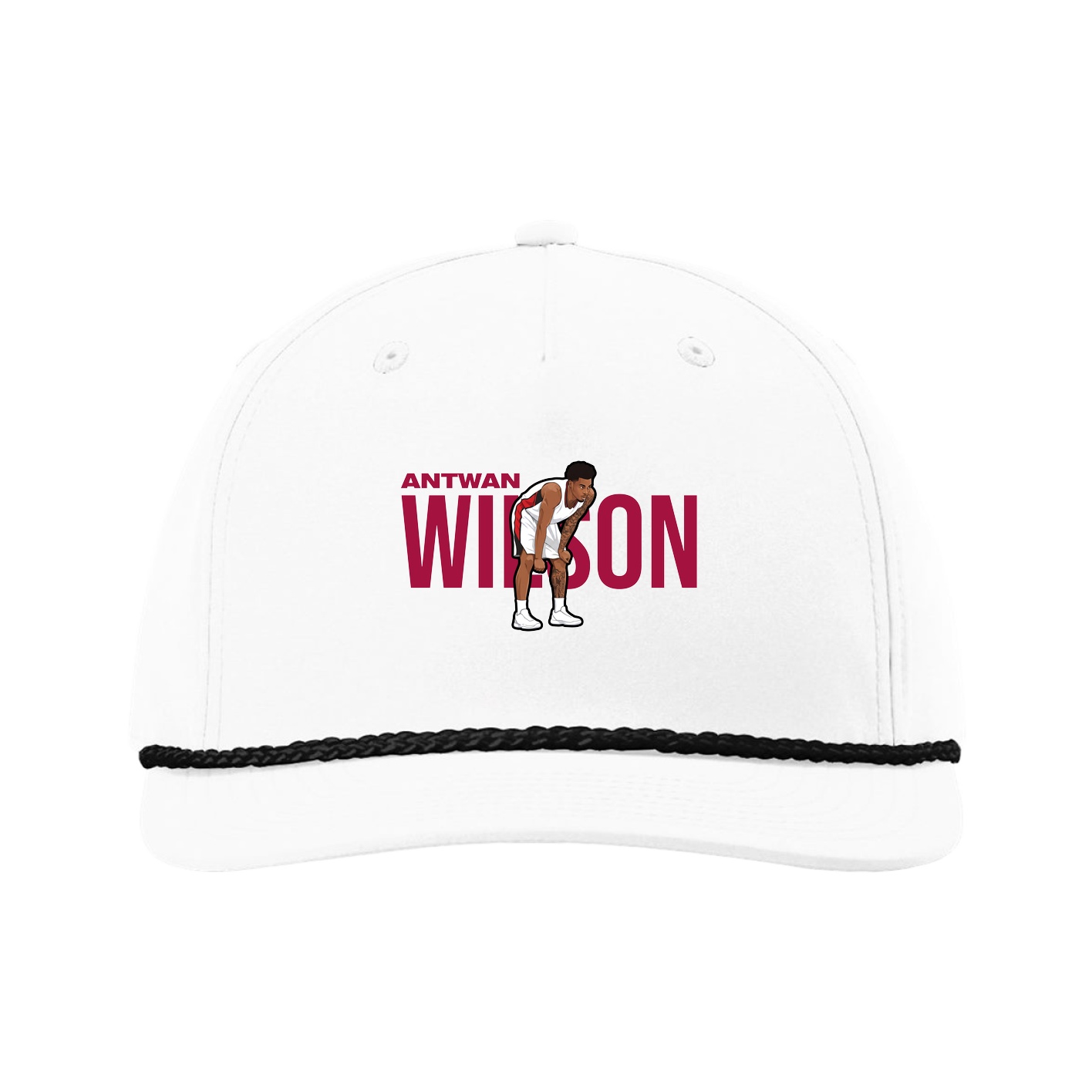 Five-Panel Classic Rope Cap — Player Name in White
