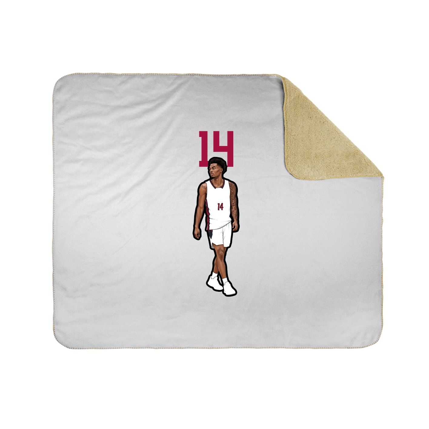 Throw Blanket — Number Top in White