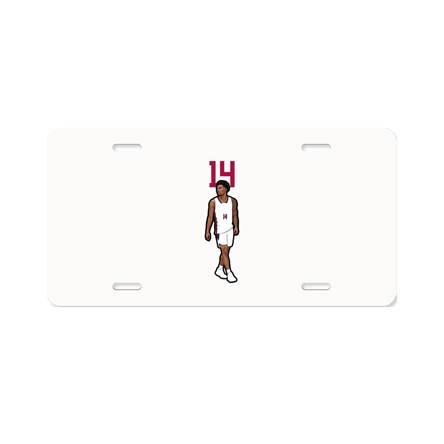 License Plate — Number Top in Classic