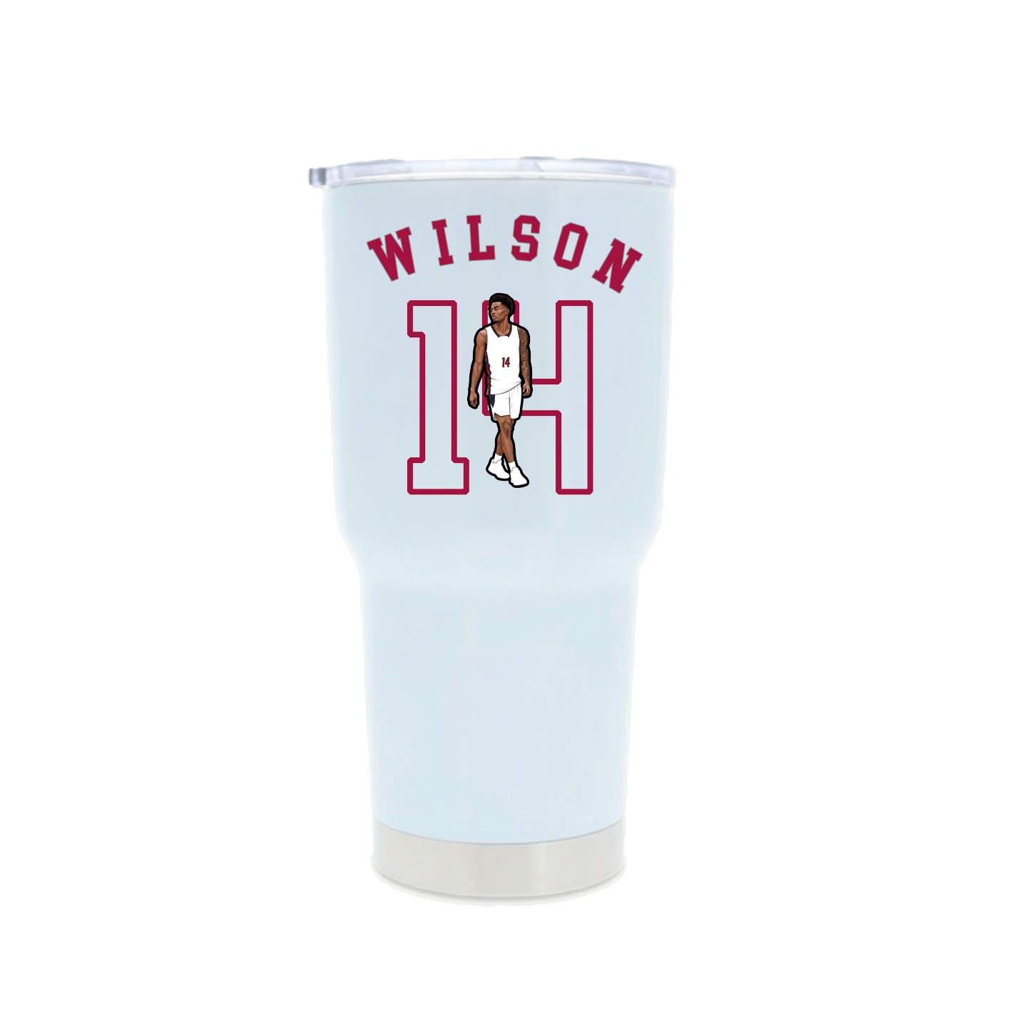 30oz Stainless Steel Tumbler — Shirsey Arch in White