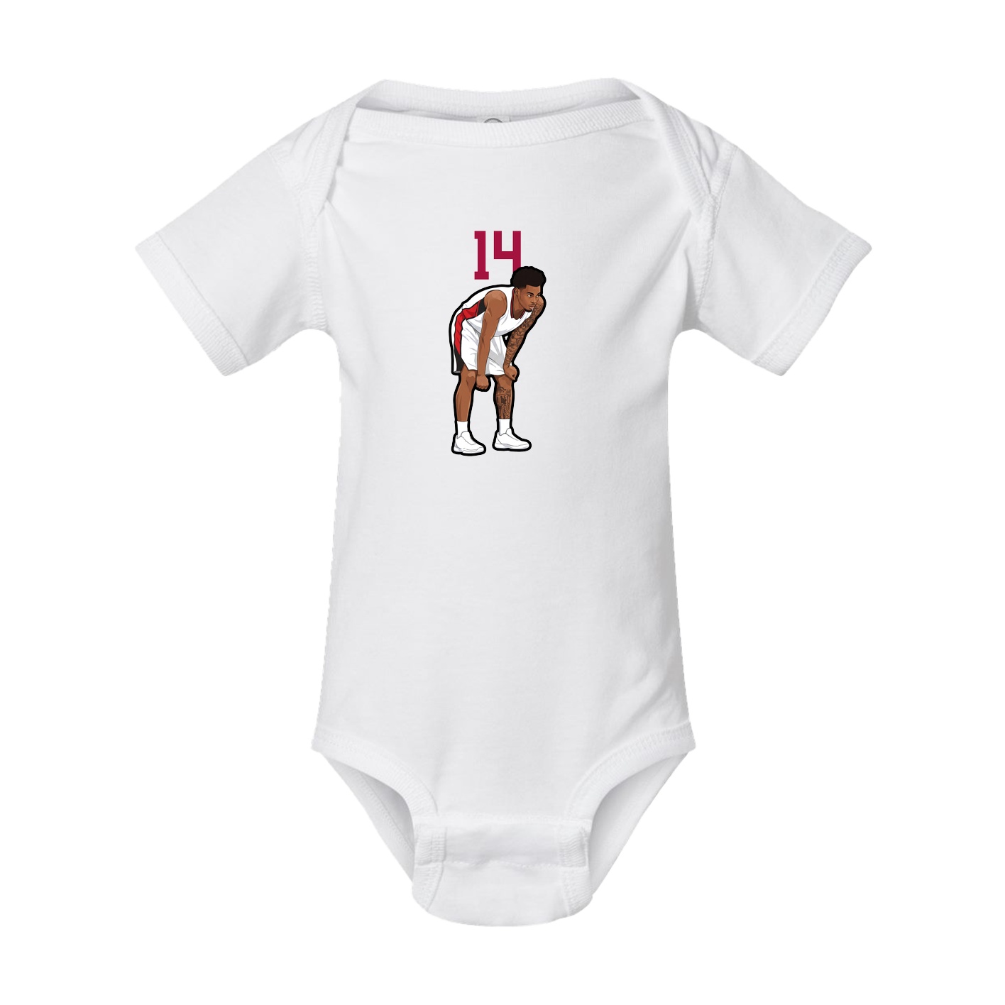 Baby Onesie — Number Top in White