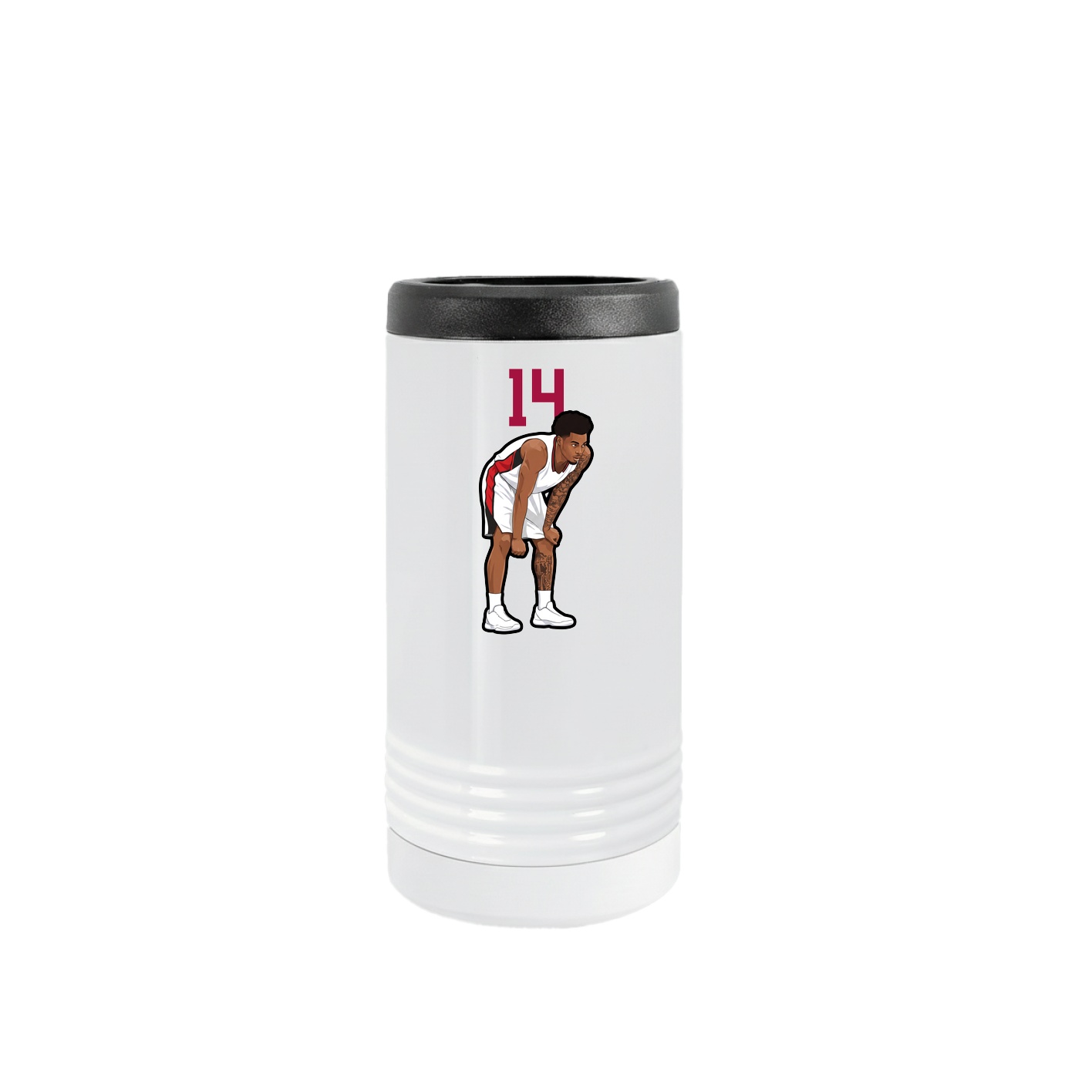 Slim Beverage Holder — Number Top in White